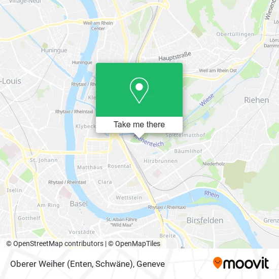 Oberer Weiher (Enten, Schwäne) map