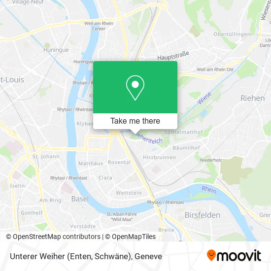 Unterer Weiher (Enten, Schwäne) map