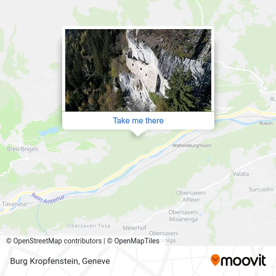 Burg Kropfenstein map