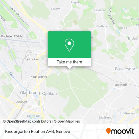 Kindergarten Reutlen A+B map