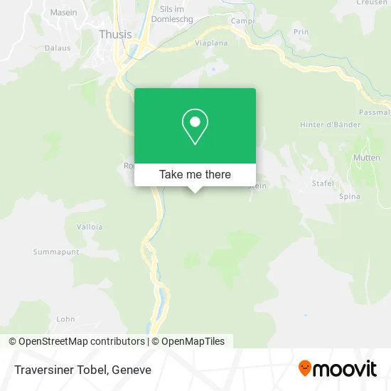 Traversiner Tobel map