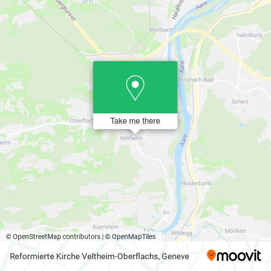 Reformierte Kirche Veltheim-Oberflachs map