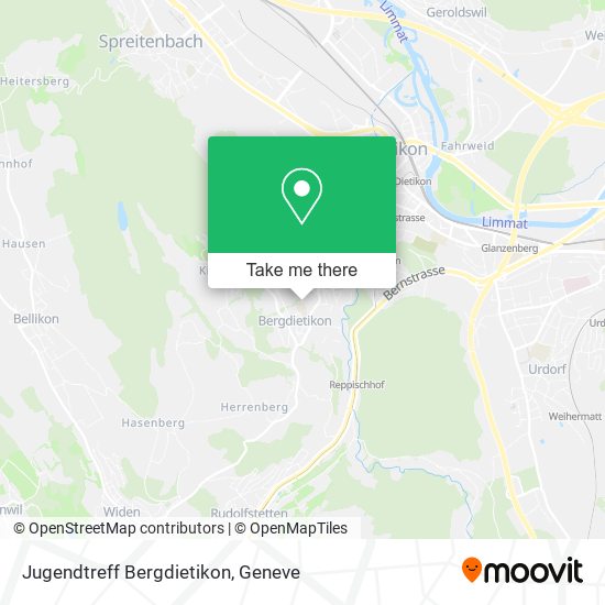 Jugendtreff Bergdietikon map