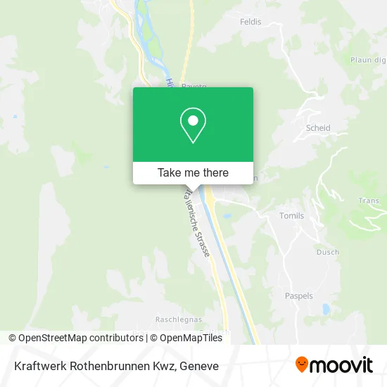 Kraftwerk Rothenbrunnen Kwz map