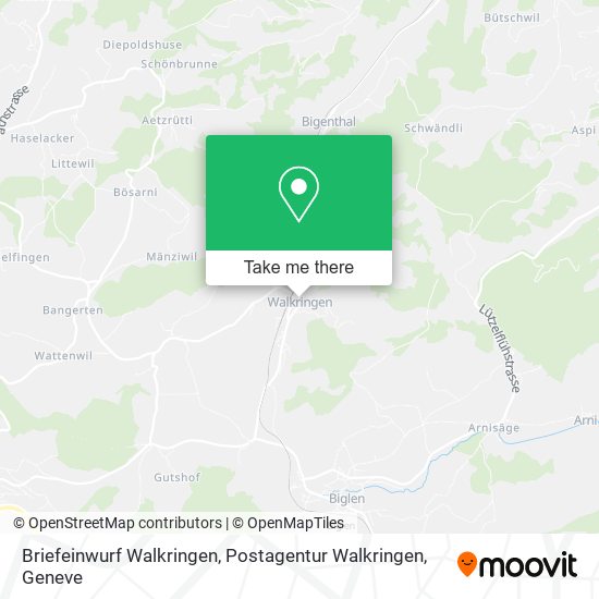 Briefeinwurf Walkringen, Postagentur Walkringen map