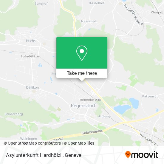 Asylunterkunft Hardhölzli map