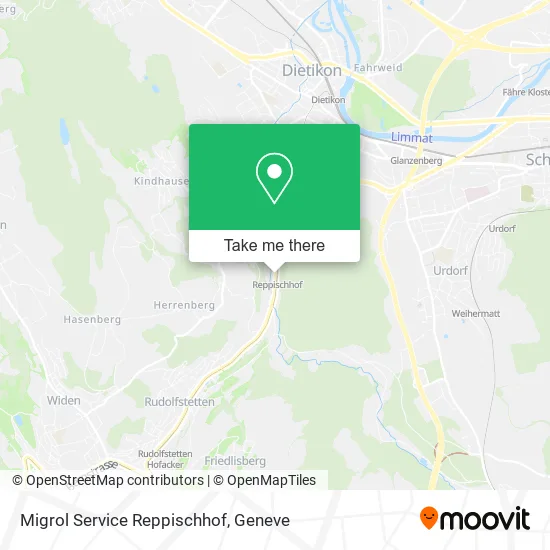 Migrol Service Reppischhof map