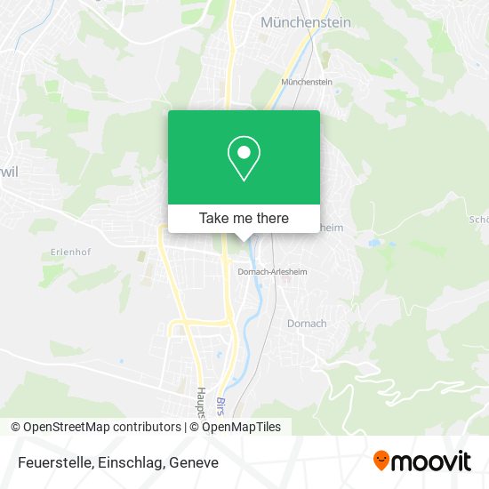 Feuerstelle, Einschlag map