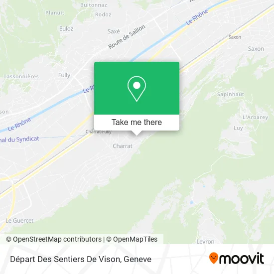 Départ Des Sentiers De Vison map