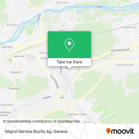 Migrol Service Buchs Ag map