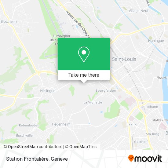 Station Frontalière map