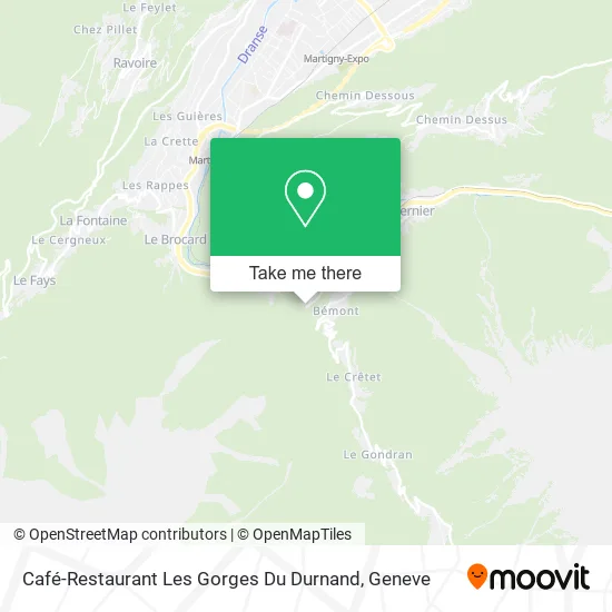 Café-Restaurant Les Gorges Du Durnand map