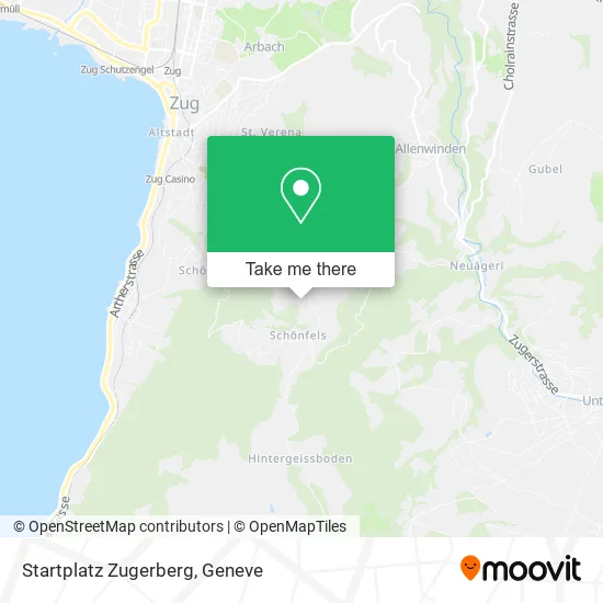 Startplatz Zugerberg map
