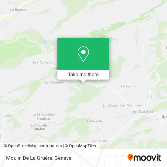 Moulin De La Gruère map