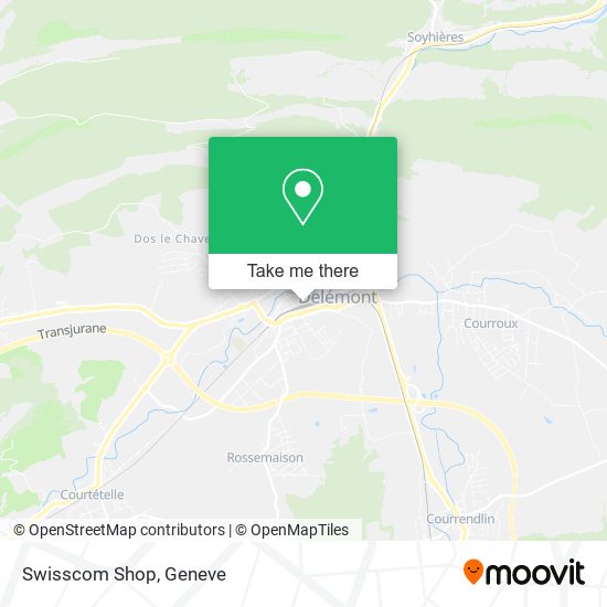 Swisscom Shop map