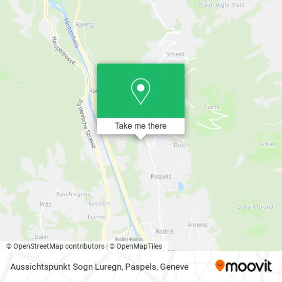 Aussichtspunkt Sogn Luregn, Paspels map