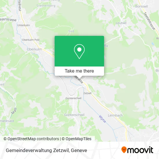 Gemeindeverwaltung Zetzwil map