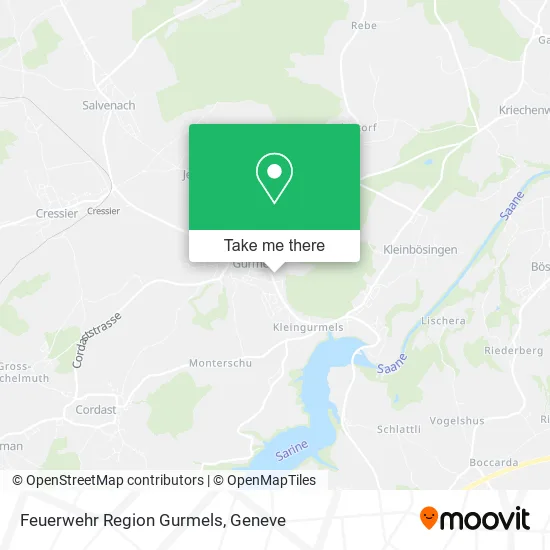 Feuerwehr Region Gurmels map