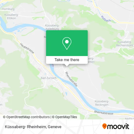 Küssaberg- Rheinheim map