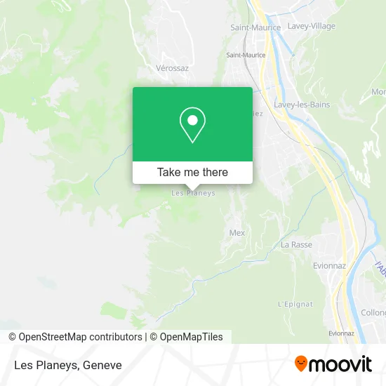 Les Planeys map