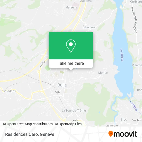 Résidences Câro map