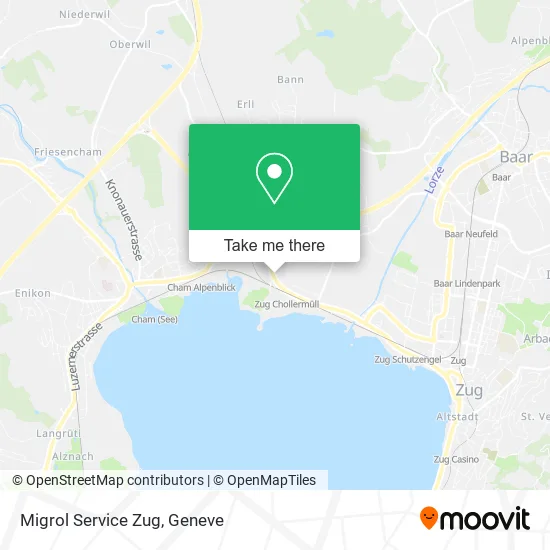 Migrol Service Zug map