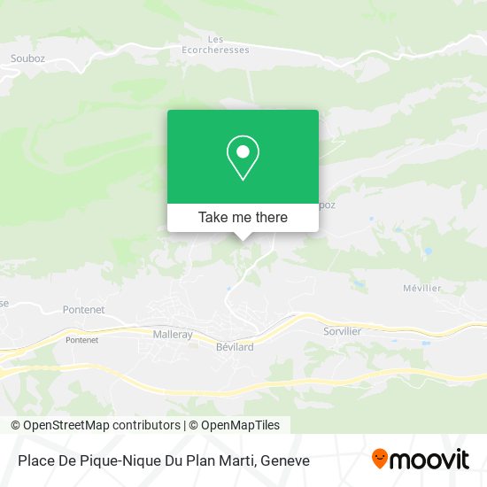 Place De Pique-Nique Du Plan Marti map