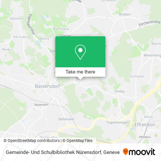Gemeinde- Und Schulbibliothek Nürensdorf Karte