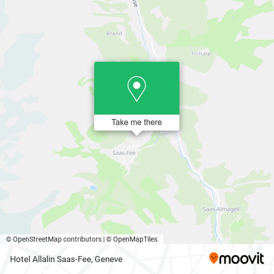 Hotel Allalin Saas-Fee map