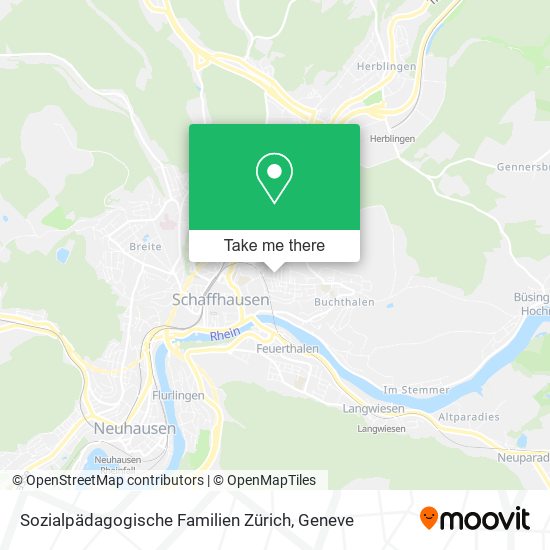 Sozialpädagogische Familien Zürich map