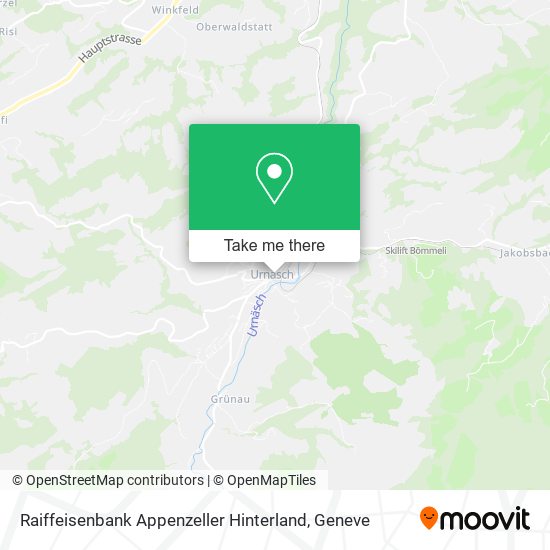 Raiffeisenbank Appenzeller Hinterland map