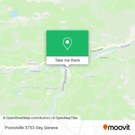 Poststelle 3753 Oey map