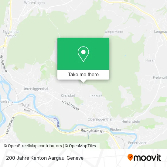 200 Jahre Kanton Aargau map