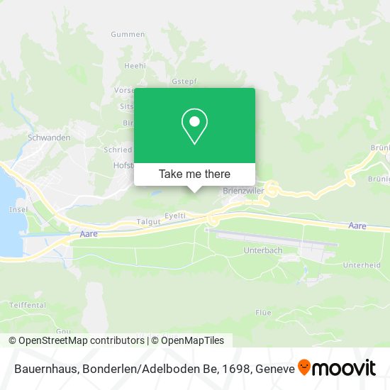 Bauernhaus, Bonderlen / Adelboden Be, 1698 map