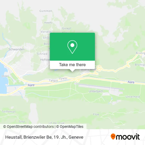 Heustall, Brienzwiler Be, 19. Jh. map