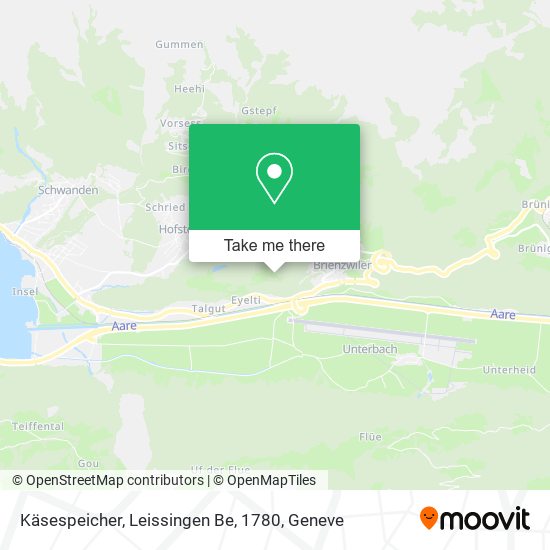 Käsespeicher, Leissingen Be, 1780 map