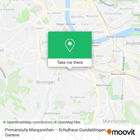 Primarstufe Margarethen – Schulhaus Gundeldingen map