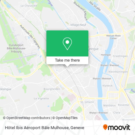 Hôtel Ibis Aéroport Bâle Mulhouse map