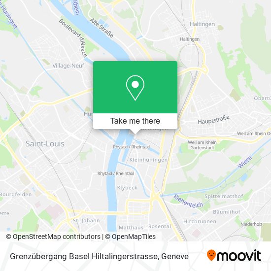 Grenzübergang Basel Hiltalingerstrasse map