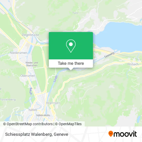 Schiessplatz Walenberg map