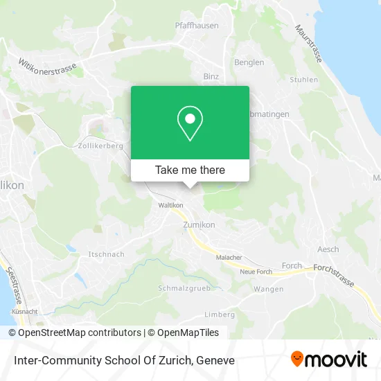 Inter-Community School Of Zurich map