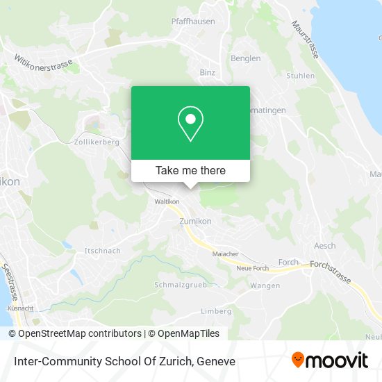 Inter-Community School Of Zurich map