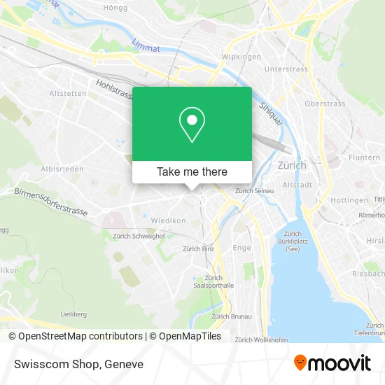 Swisscom Shop map