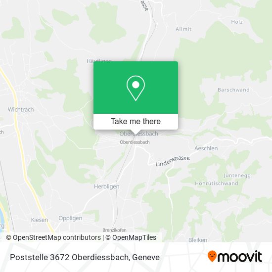 Poststelle 3672 Oberdiessbach map