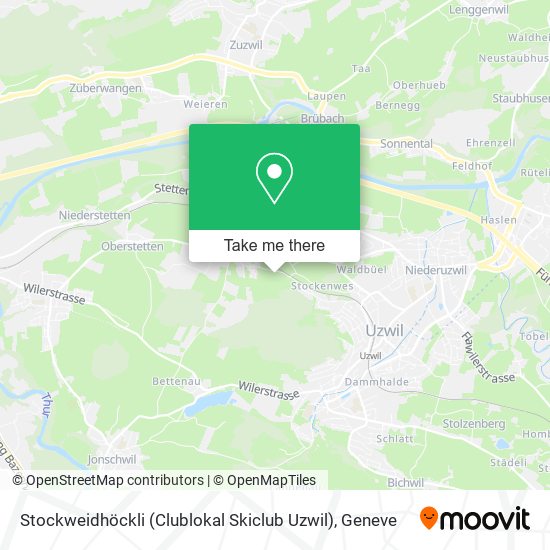 Stockweidhöckli (Clublokal Skiclub Uzwil) map