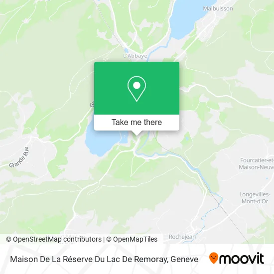 Maison De La Réserve Du Lac De Remoray map