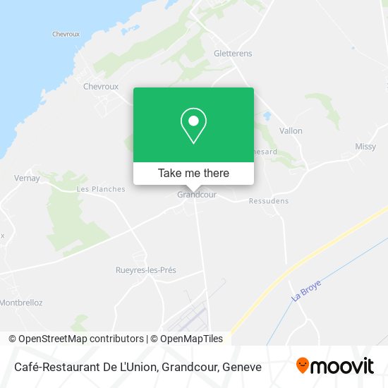 Café-Restaurant De L'Union, Grandcour map