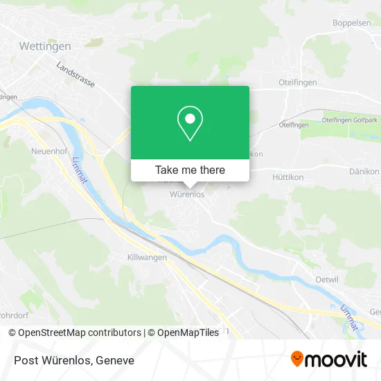 Post Würenlos map