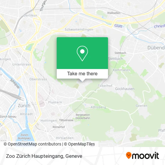 Zoo Zürich Haupteingang map