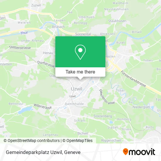 Gemeindeparkplatz Uzwil map